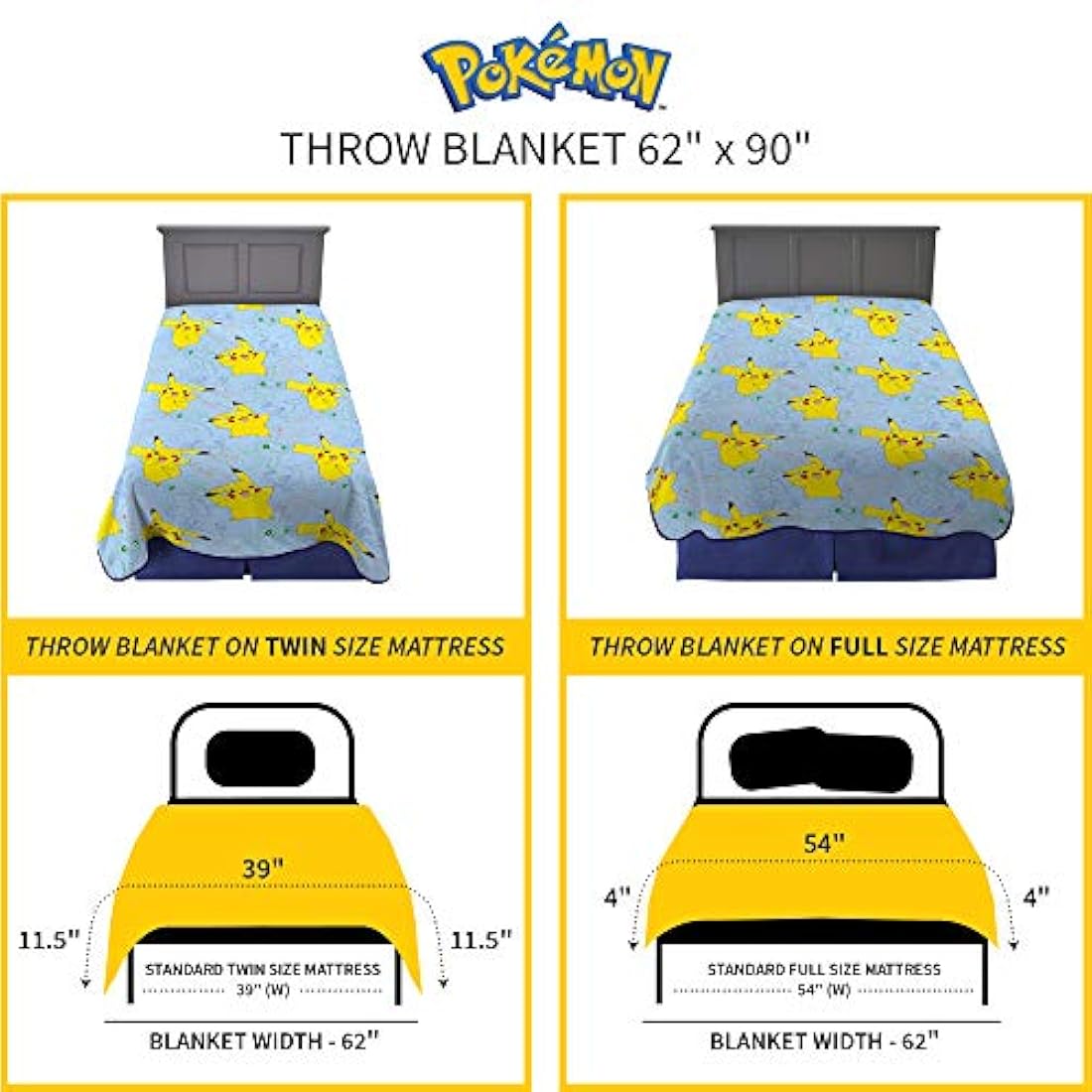 Franco Kids Bedding - Manta de peluche (59.8 x 89.8 in)