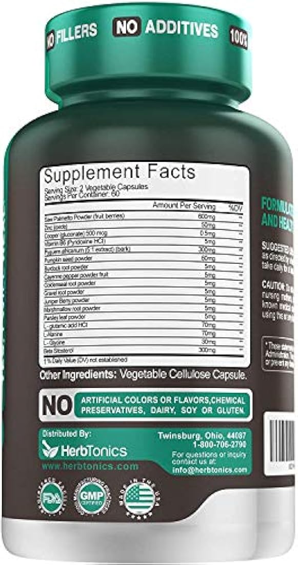 Suplemento de apoyo de próstata para la salud de los hombres