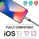 YUNSONG - Cargador para iPhone, 3 unidades, de nailon trenza