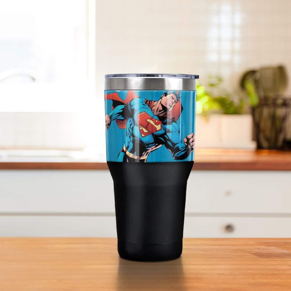 Taza de Acero Inoxidable LOGOVISION Superman 30 oz Con Tapa