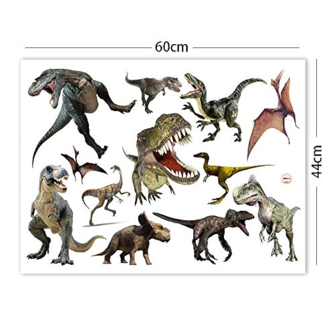 dinosaurio de acuarela de vinilo para habitacion de niños