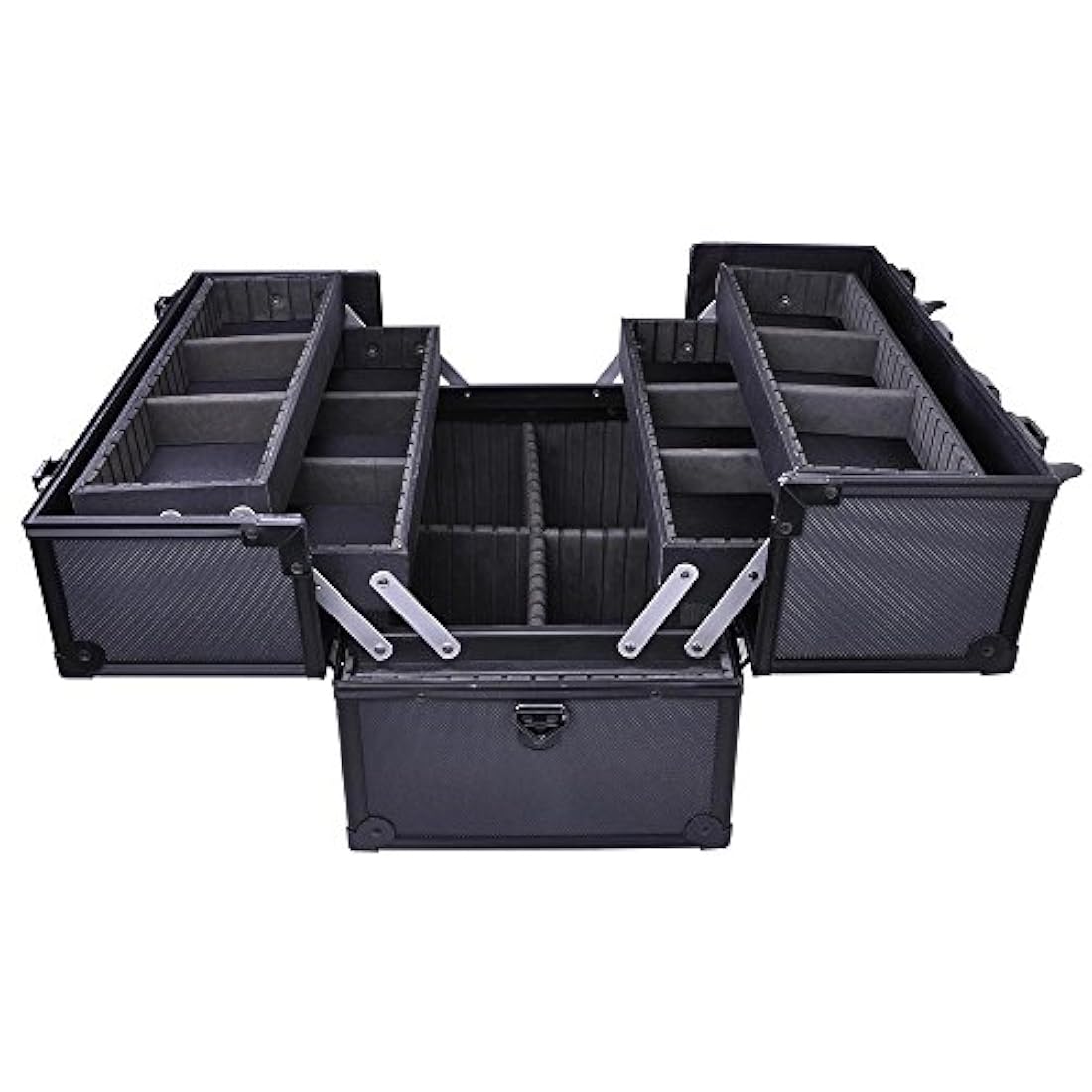 Caja organizada de aluminio AW para maquillador