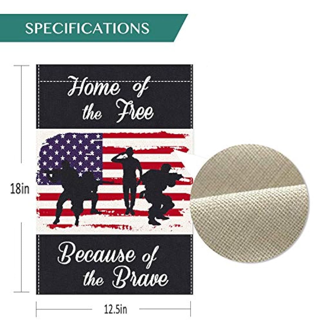 Gz party Patriotic Soldier Garden Flag 4 de julio Día