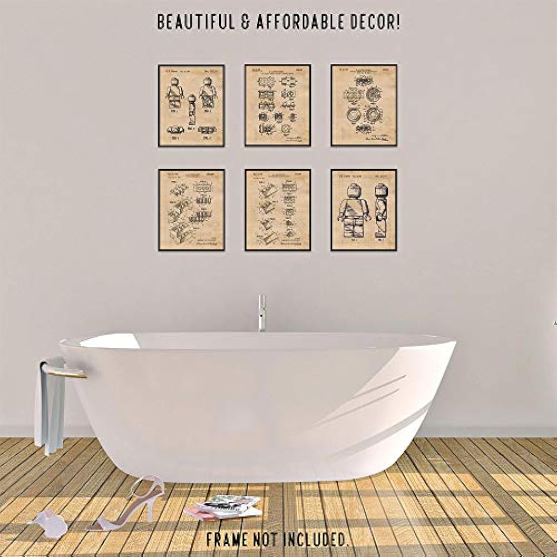 Impresiones de carteles vintage de patentes de Lego