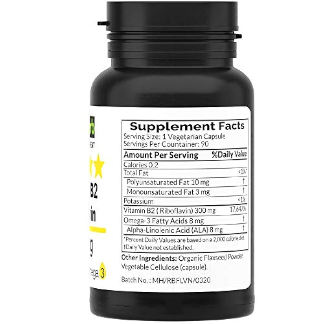 Vitamina B2 400 mg Riboflavina - Contra la Migraña