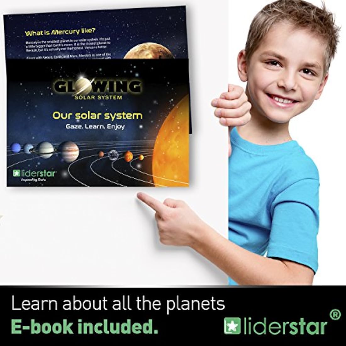 Estrellas y planetas que brillan en la oscuridad