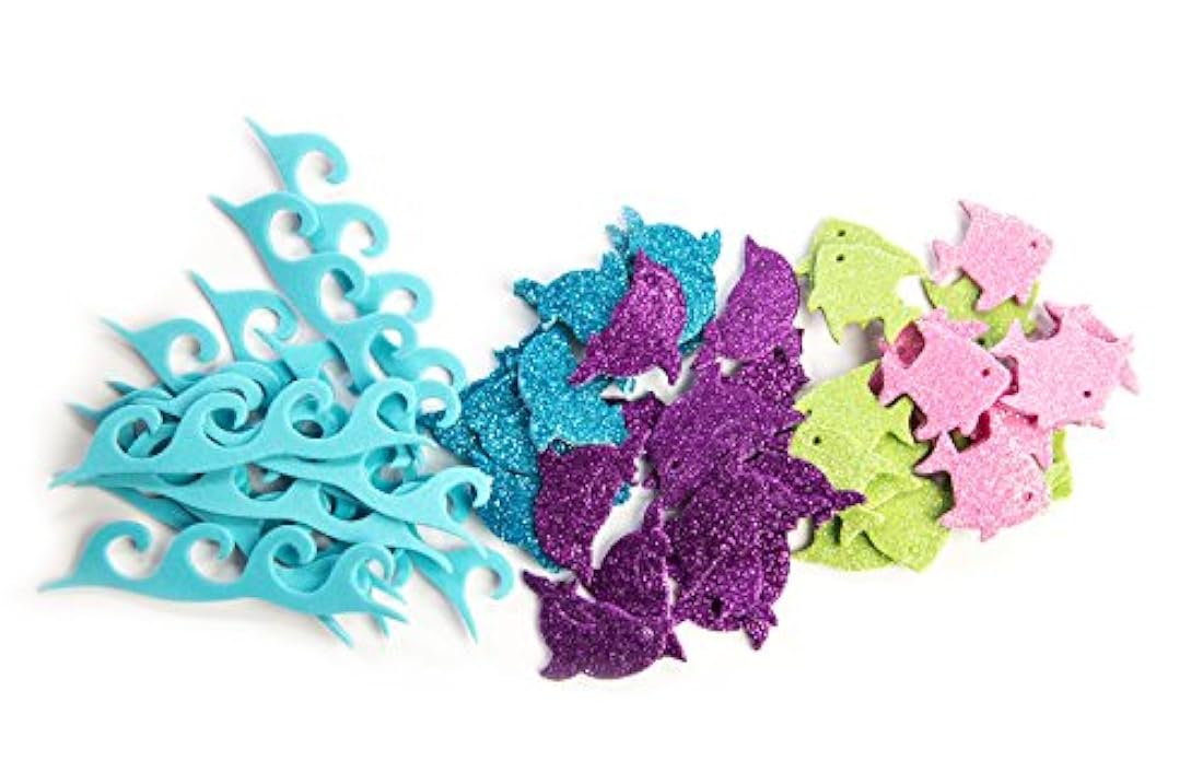 Pegatinas Creative Hands Glitter los peces y delfines Craft