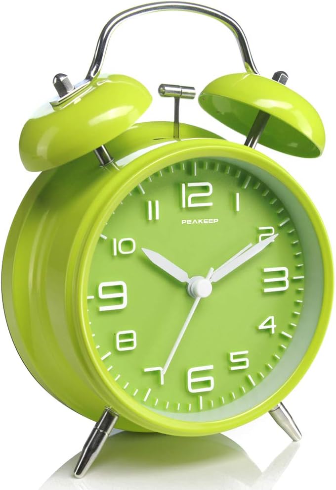Reloj despertador clásico de campana para dormilones pesado