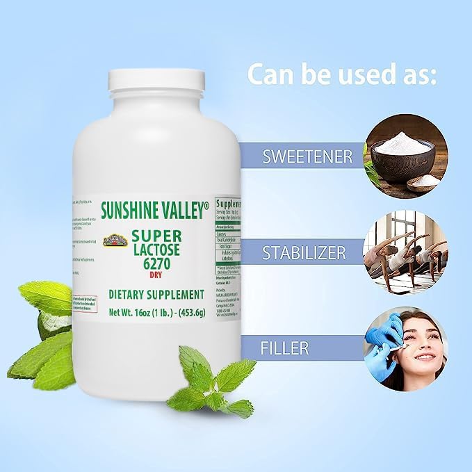 Suplemento Polvo seco de lactosa (vertido libre de flujo)