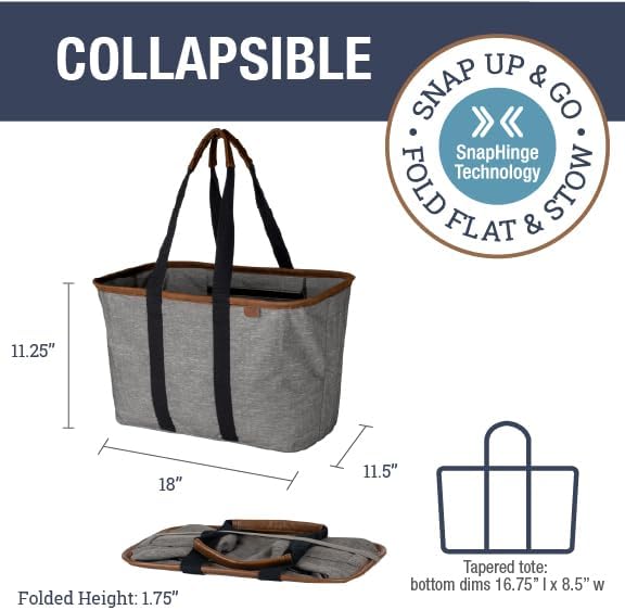 Cestas Plegables CleverMade Eco 24L y 30L Utilitarias 3-Pack