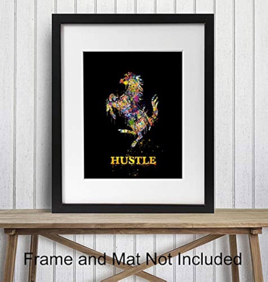 Arte de pared motivacional de Ferrari póster de decoración para el hogar o la oficina impresión decoraciones de habitaciones únicas o regalo para emprendedores líderes de equipo gerentes foto de 8 x 10 sin marco