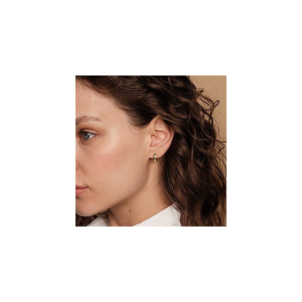 Aretes de plata tipo argolla para mujer