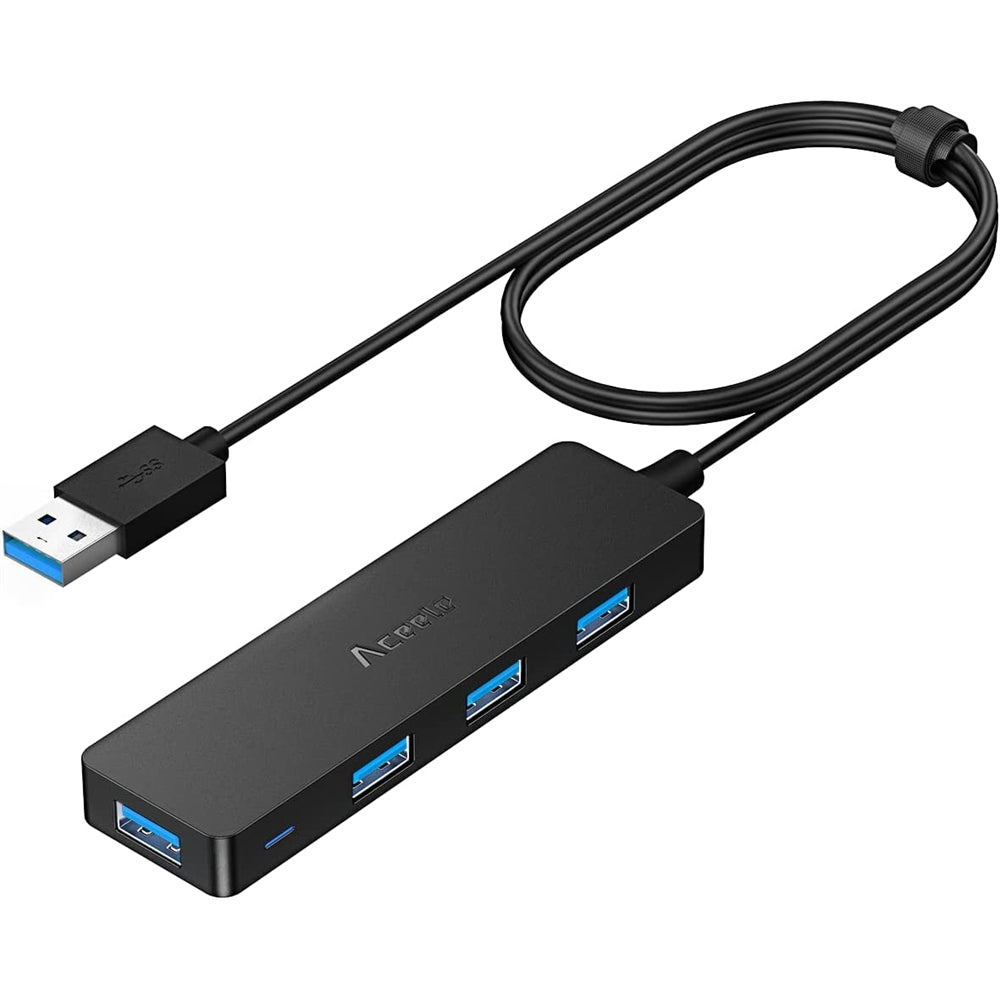 Divisor Hub USB 3.0 con cable de extensión y 4 pies de largo