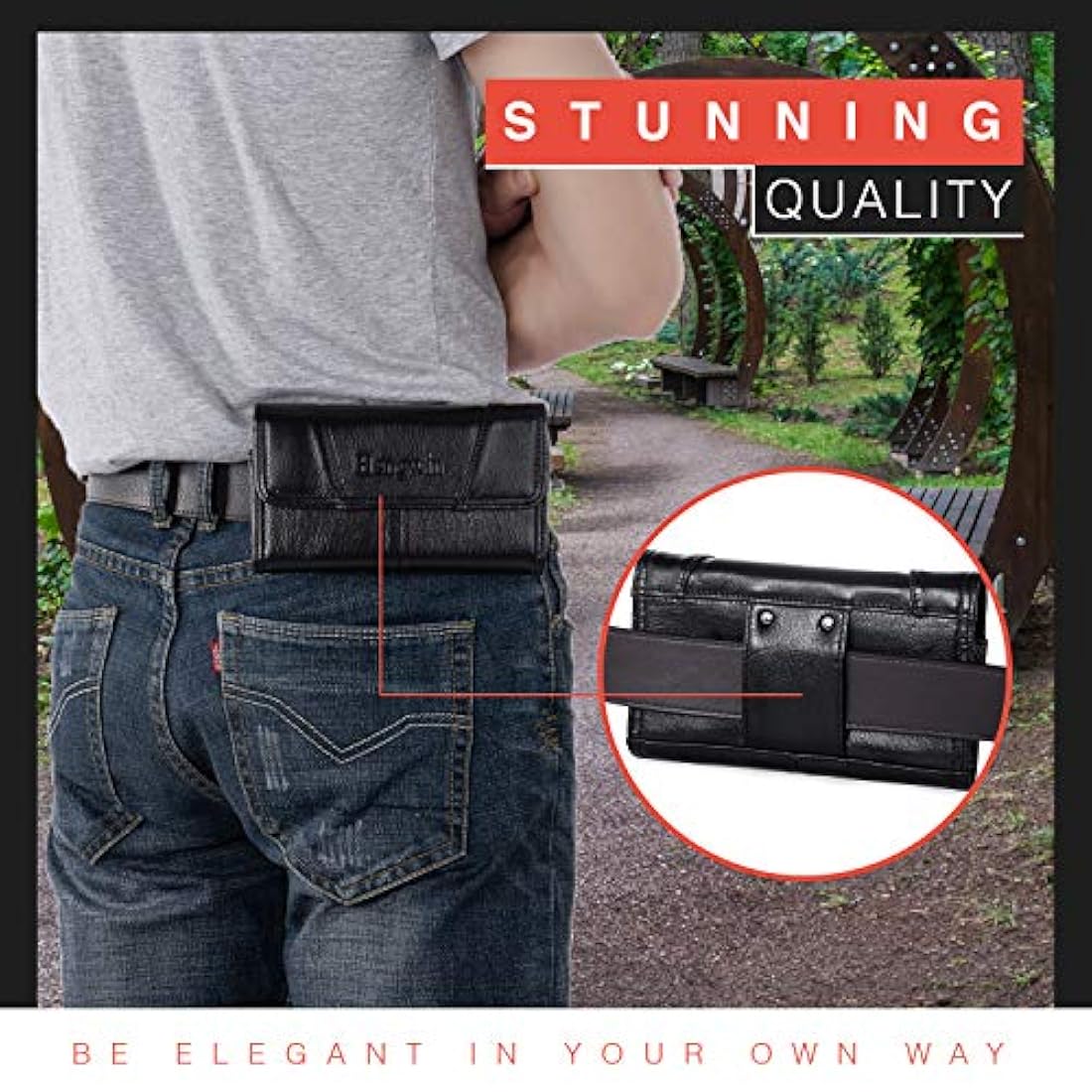 Funda para iPhone 8 Plus, con lazo para cinturón Hengwin -