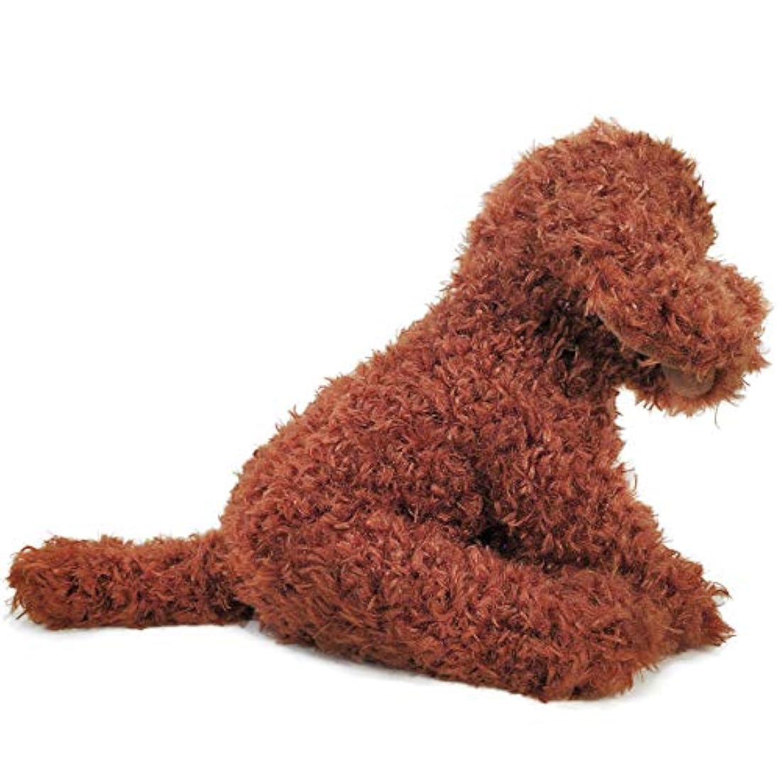 peluche de perro poodle mide 9 pulgadas, color marron