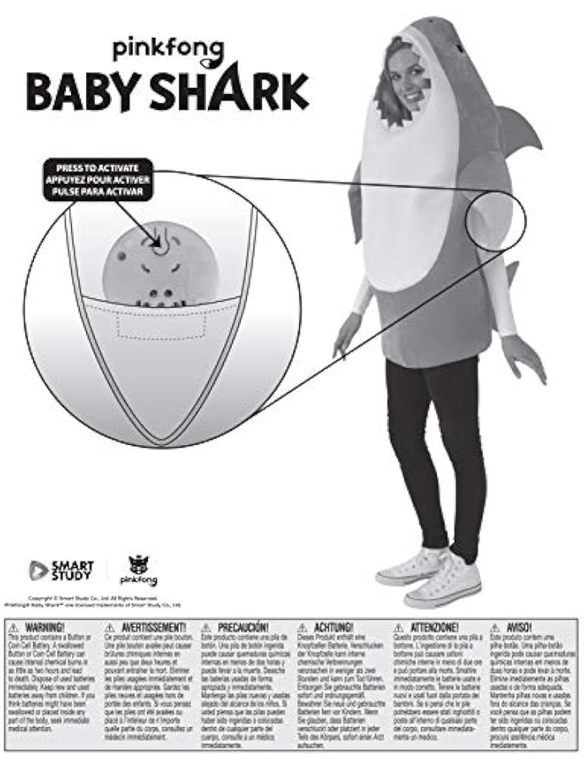 Disfraz de tiburón para adulto