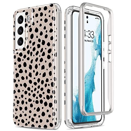 ESDOT Funda para Samsung Galaxy S22, grado militar, prueba de caídas de 21 pies, resistente con diseños de moda para mujeres y niñas, funda protectora para Galaxy S22 de 6.1 pulgadas, elegante guepardo