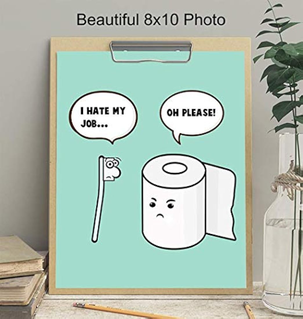 Divertido póster de decoración de arte de pared para baño