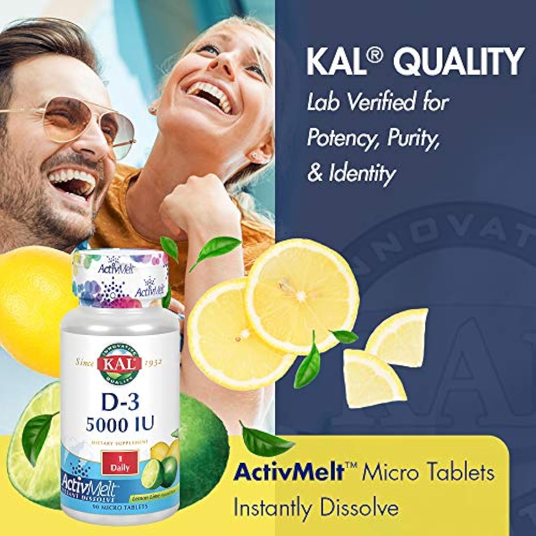 Kal - Suplemento de 90 tabletas en color blanco