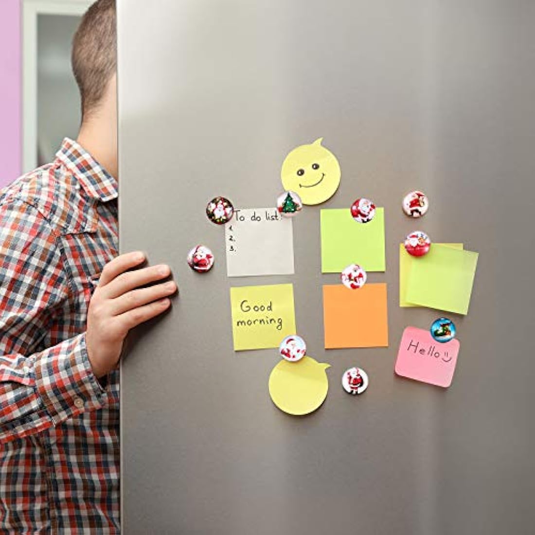 imanes para nevera de Navidad 3D de cristal