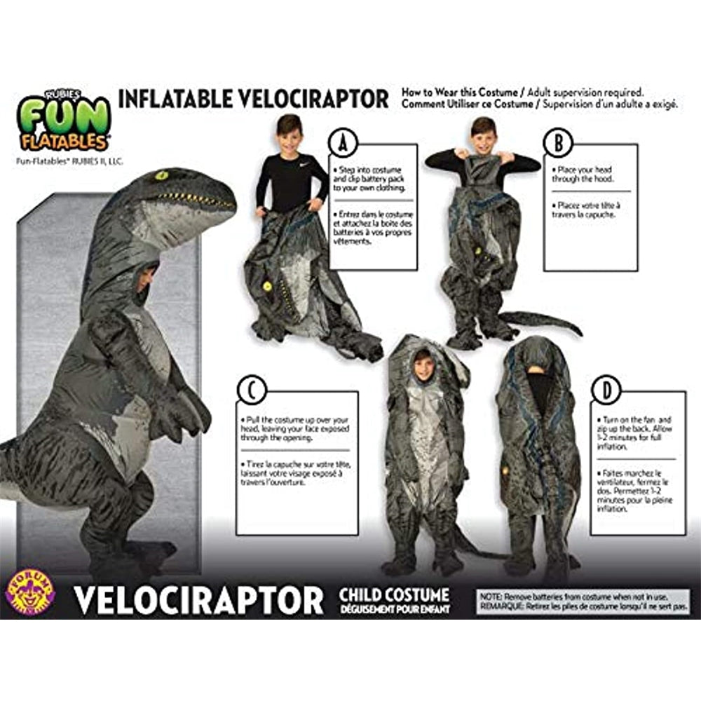 Disfraz inflable de dinosaurio