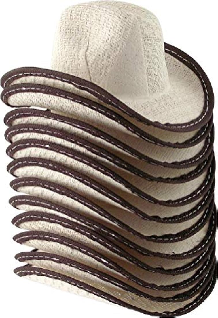 Mini sombrero de vaca, 2.0 in de alto, 12 unidades, Vaquero,