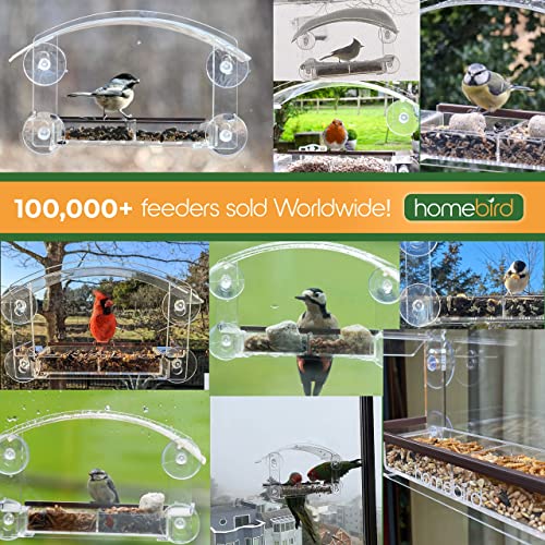 Comedero para pájaros con ventosas fuertes – Ventosa para pájaros caseros alimentador para pájaros ventana de pájaros transparente para ventana, comedero para pájaros de casa, amantes de la vida salvaje