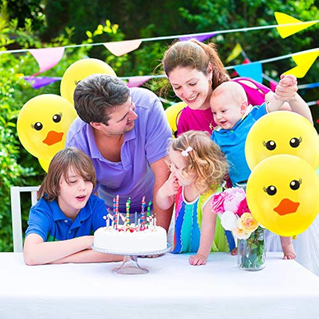 Globos de látex de pato amarillo de 60 piezas