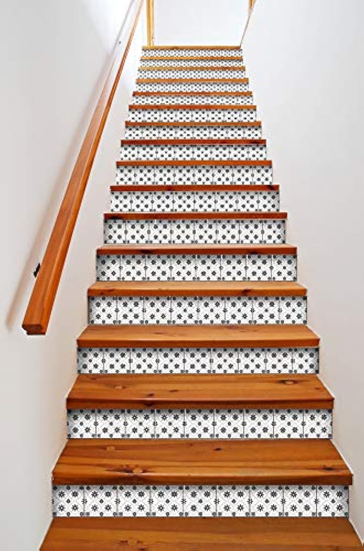 24 calcomanías en vinilo para azulejos blanco/negro