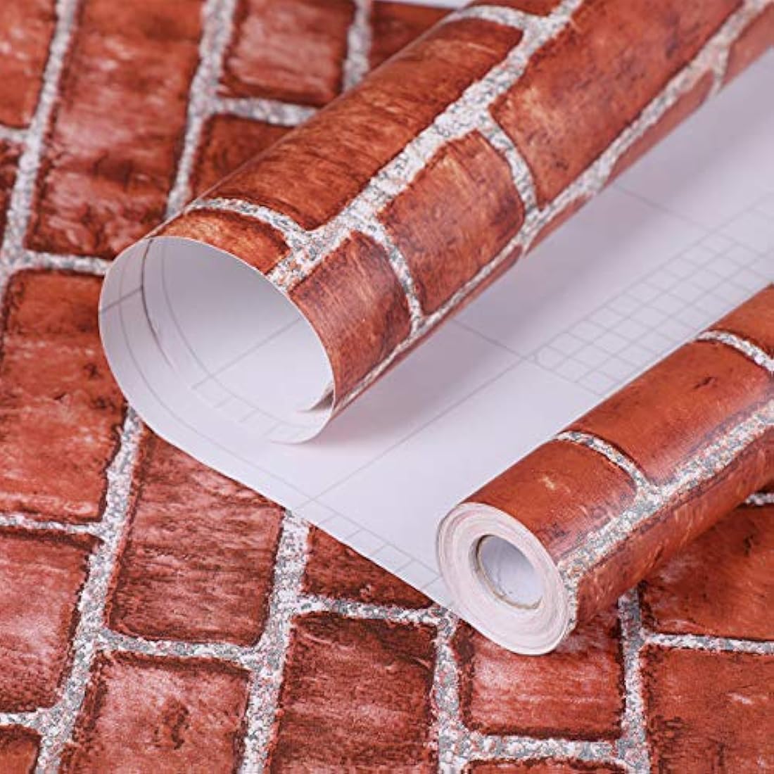 Coavas - Papel pintado de ladrillo decorativo autoadhesivo