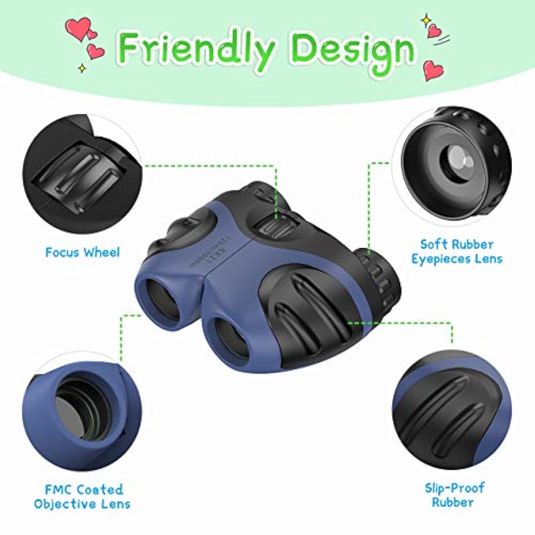Prismáticos para niños,8 juguetes de observación de pájaros