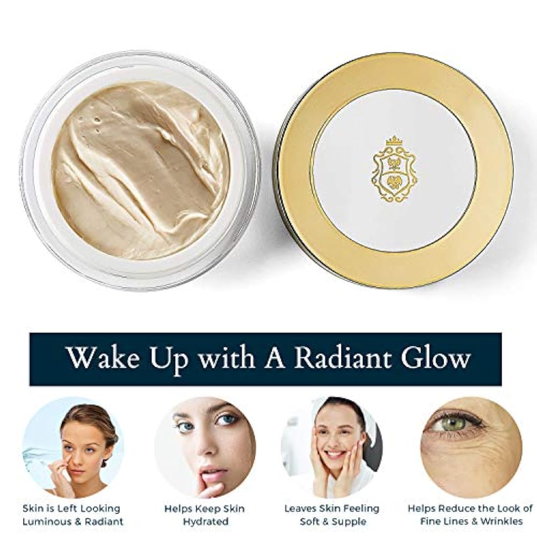 Cuidado Facial, crema nocturna, 1.0 oz