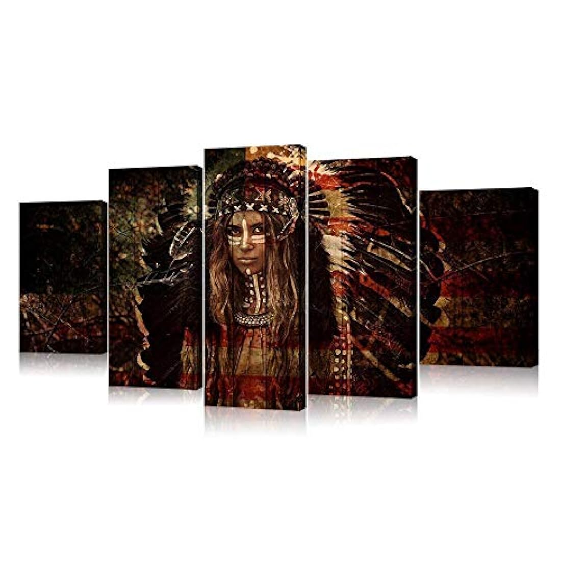 VVOVV – 5 piezas lienzo impresiones estrellas y rayas