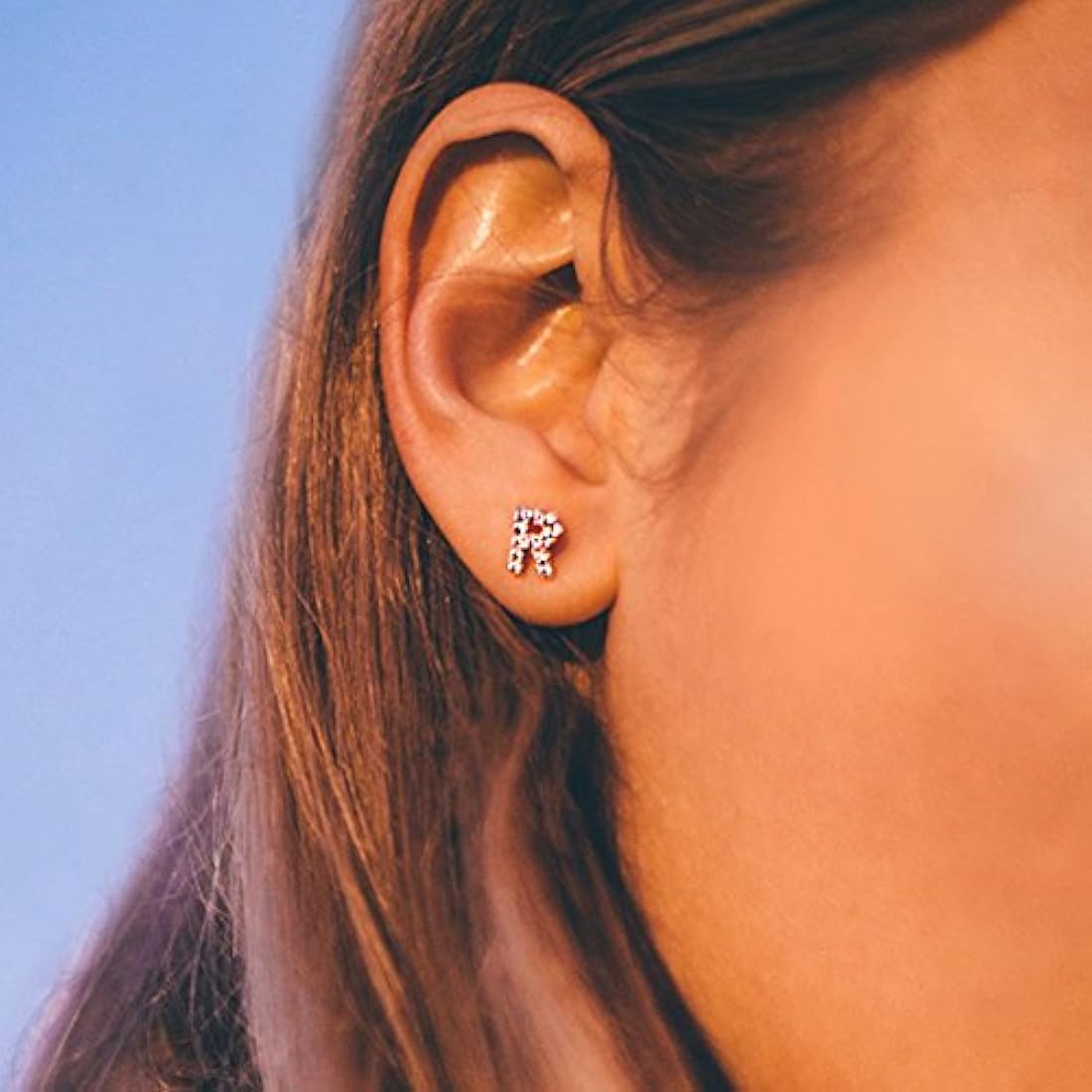 Pendientes de diamantes simulados 925 Plata esterlina