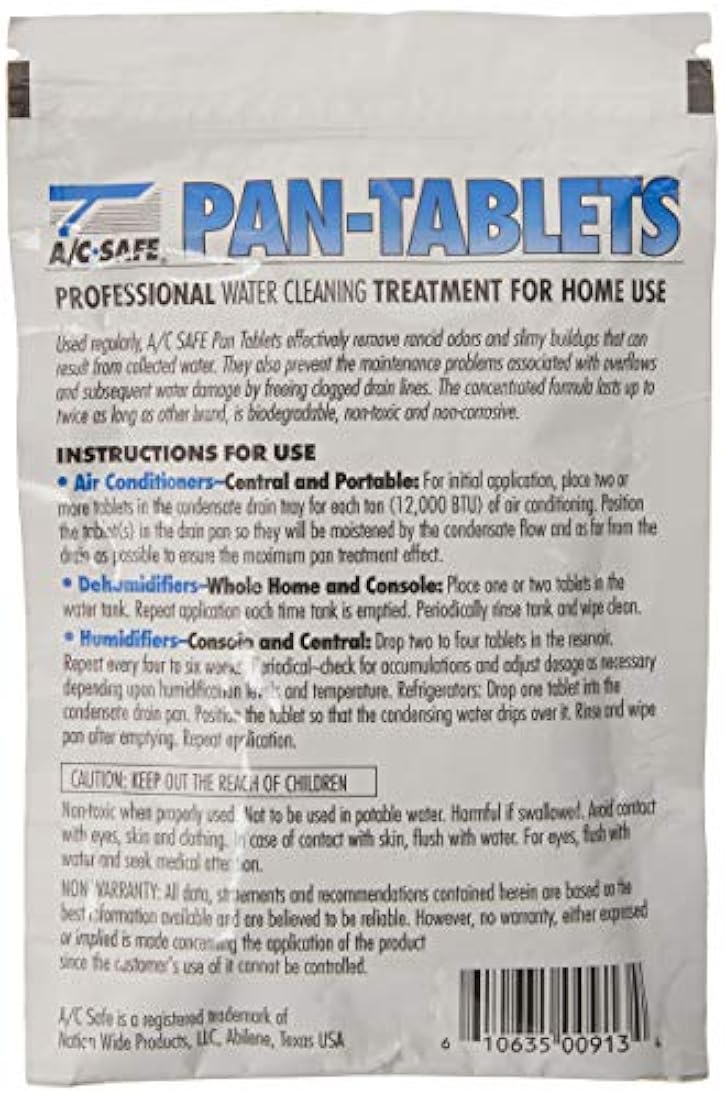 Tabletas para limpiar escoria en sartenes de drenaje