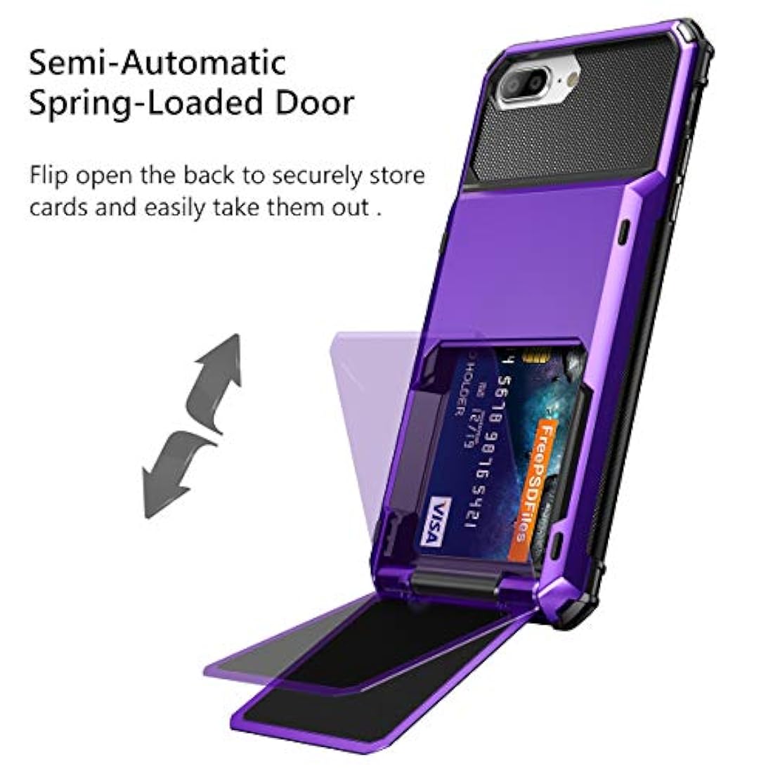 Vofolen - Funda para iPhone 8 Plus, tarjetero, soporte