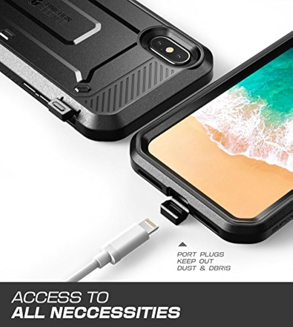 Funda para iPhone X, con protector de pantalla integrado