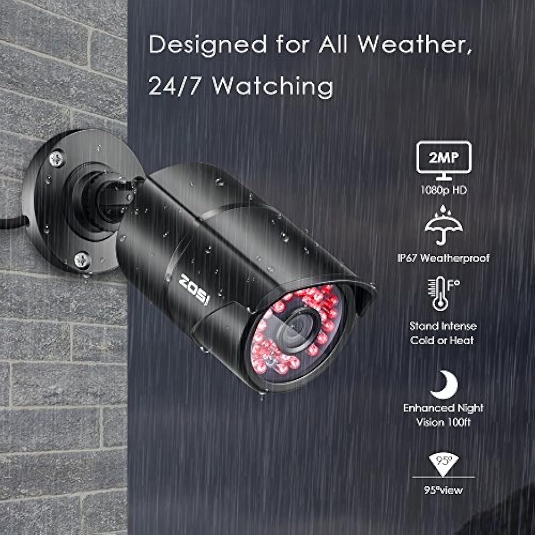 DC Power Y Cable adaptador divisor ZOSI