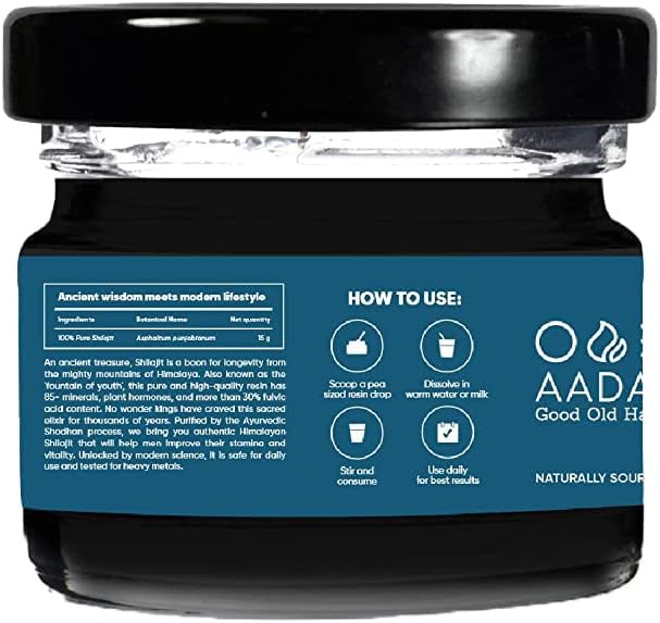 Suplemento Resina Shilajit pura y natural del Himalaya