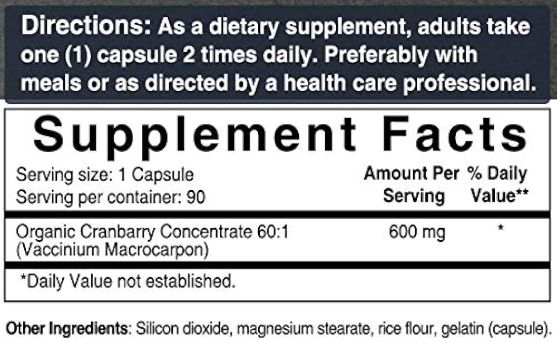 arándanos orgánicos concentrados de fruta entera 90 cápsulas