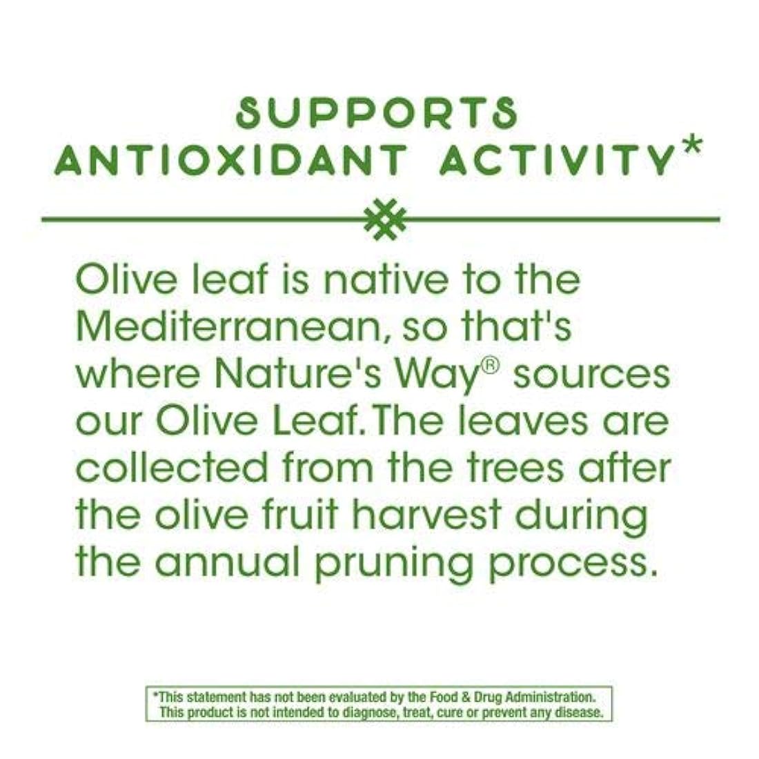 Nature's Way - Suplemento de Hoja de oliva, 100 cápsulas