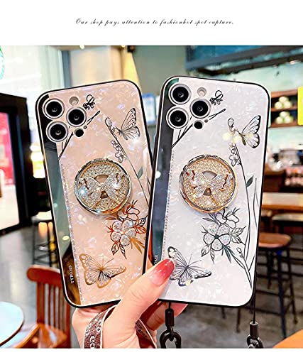 Aulzaju Funda de teléfono con purpurina para mujer