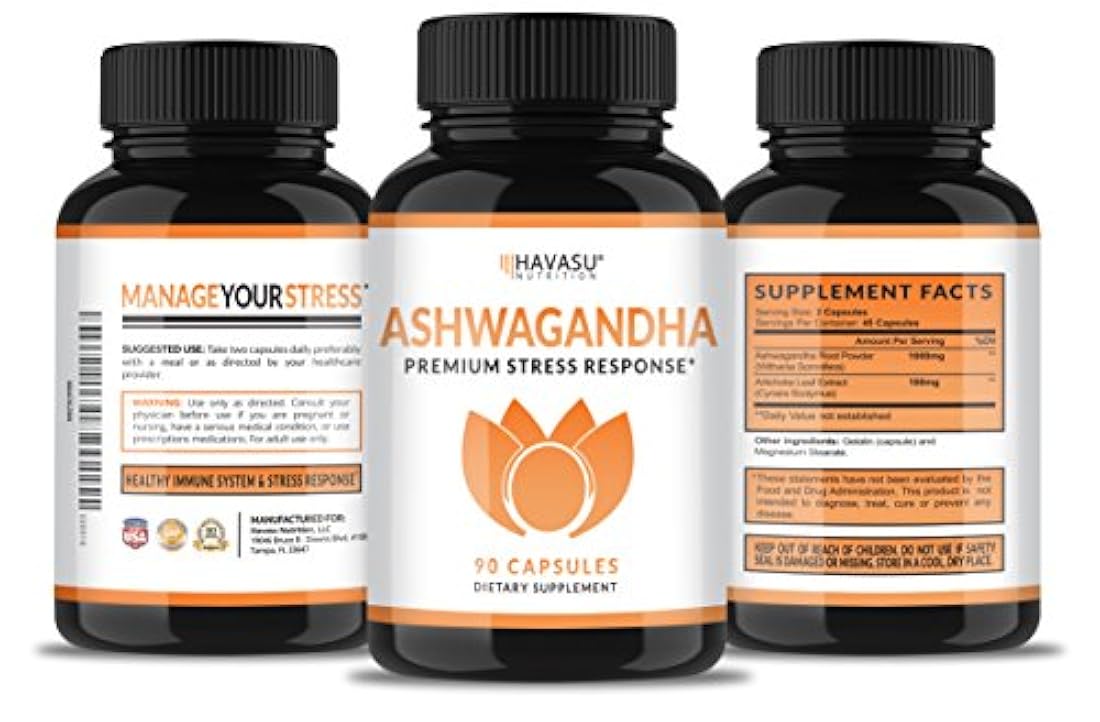 Ashwagandha Premium 0.035 oz, alivio natural para ansiedad
