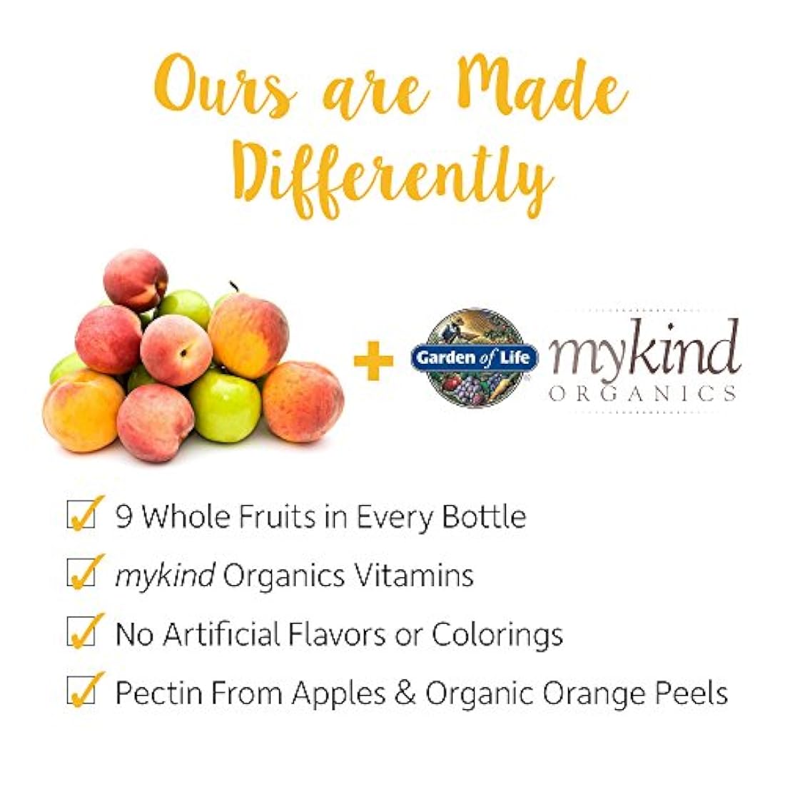 Gomitas orgánicas para niños Garden of Life Mykind Organics, múltiples, 120 unidades, 1, 1