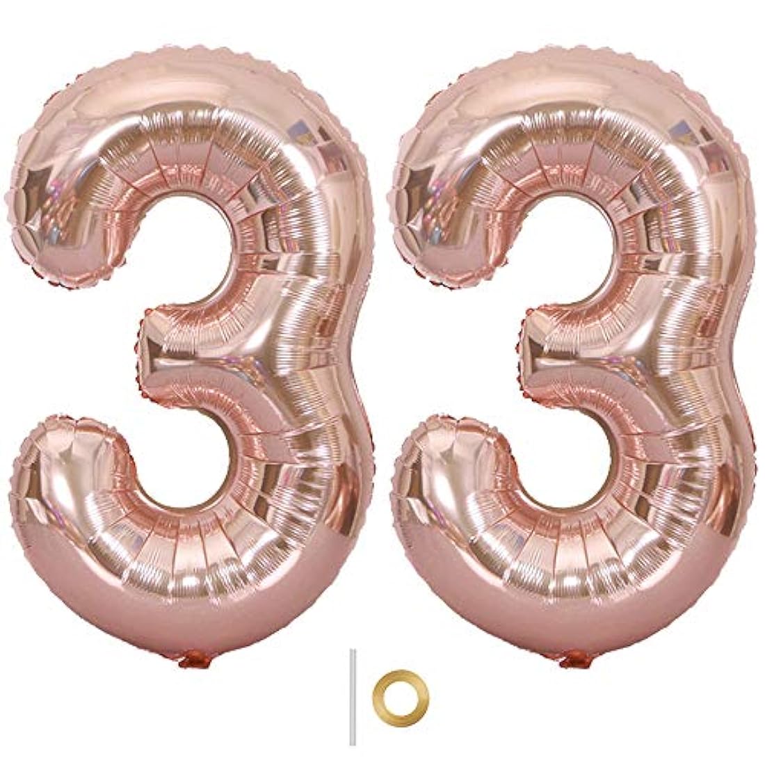 Globos gigantes de 40 pulgadas con número 33 para cumpleaños