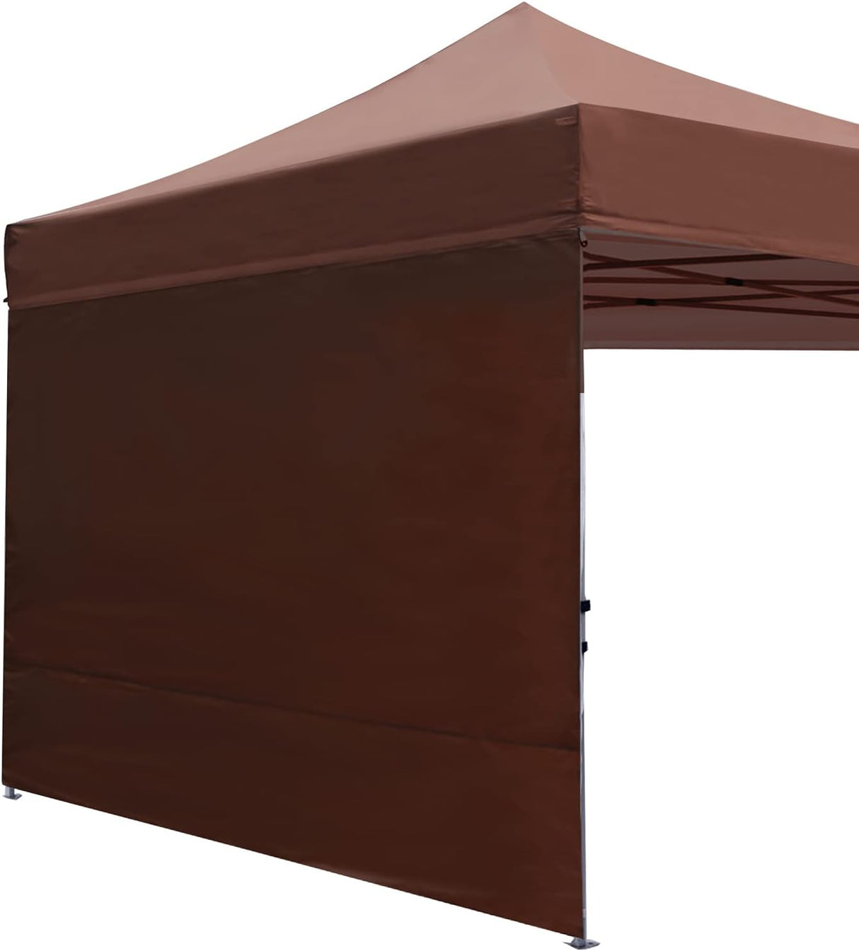 Toldo desplegable 10'x10' con pared lateral y cintas sujetadoras