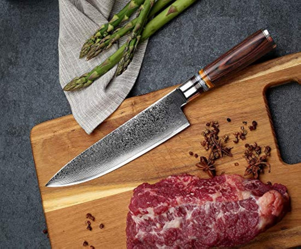Cuchillo de cocinero FANTECK VG10 Damasco profesional