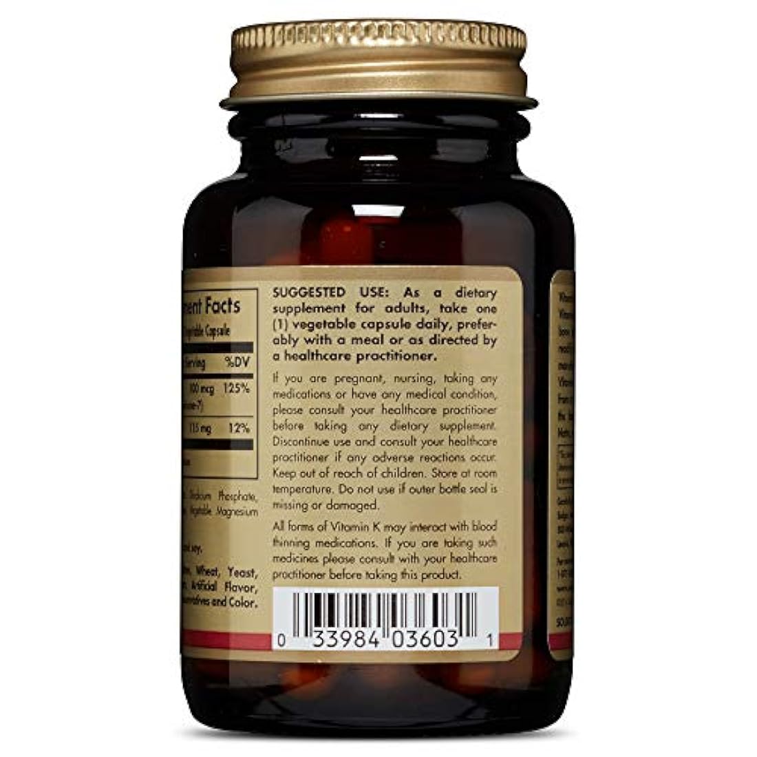 Vitamina K2 natural Solgar