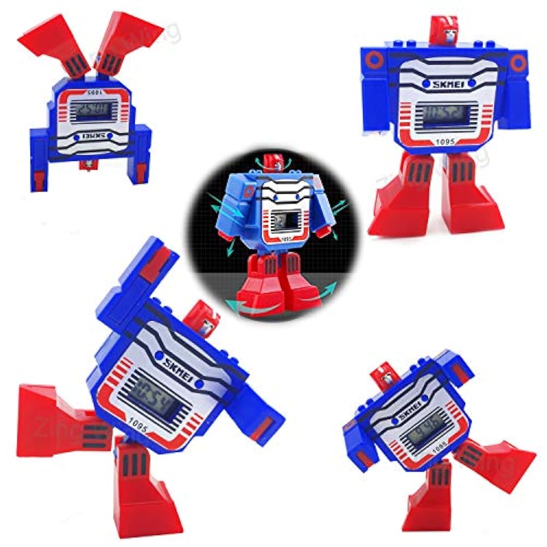 fanmis Kids Cartoon Digital LED deportes Robot Transformació