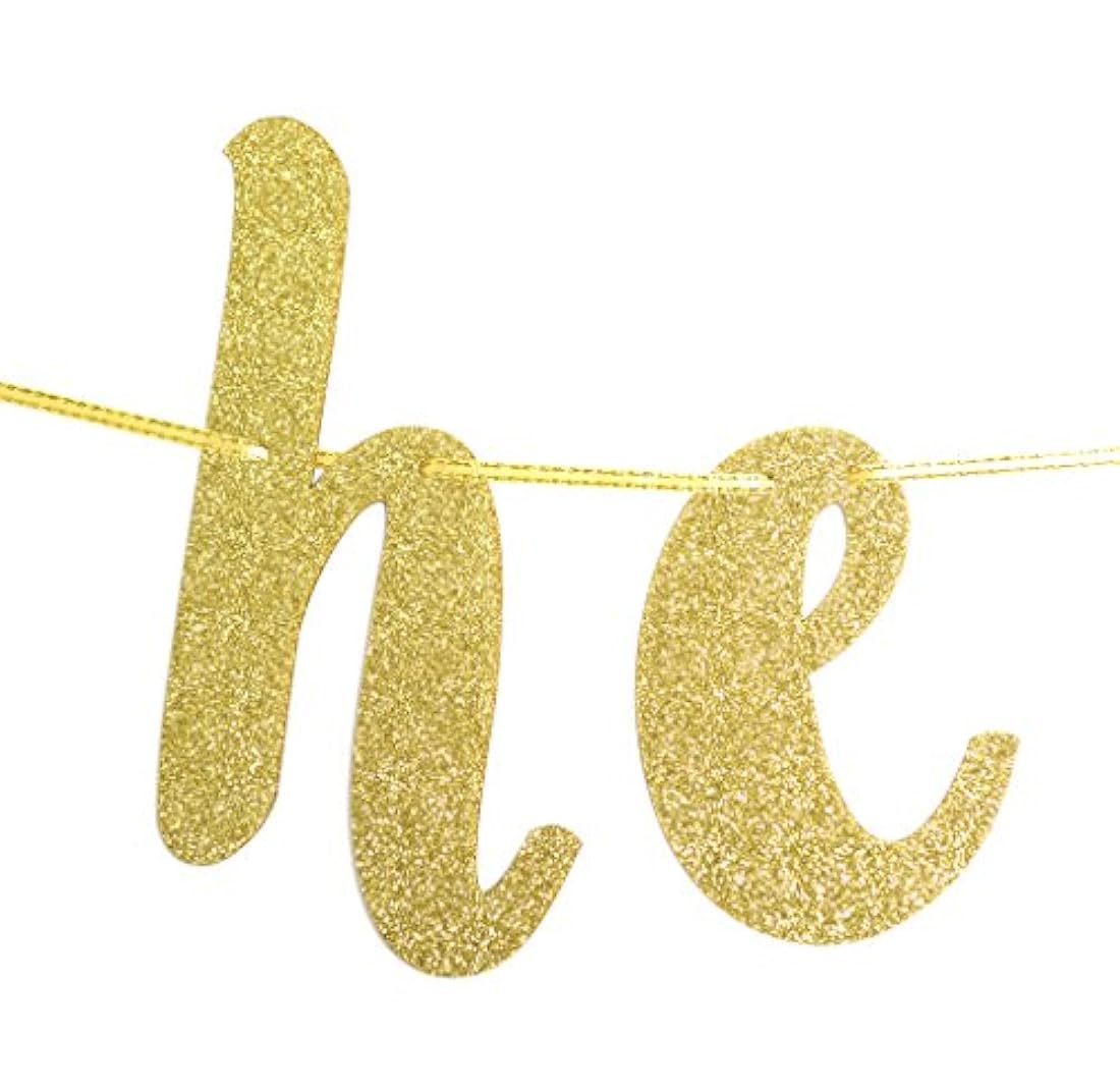 Qttier He Asked She Said Yes Gold Glitter Banner - Boda